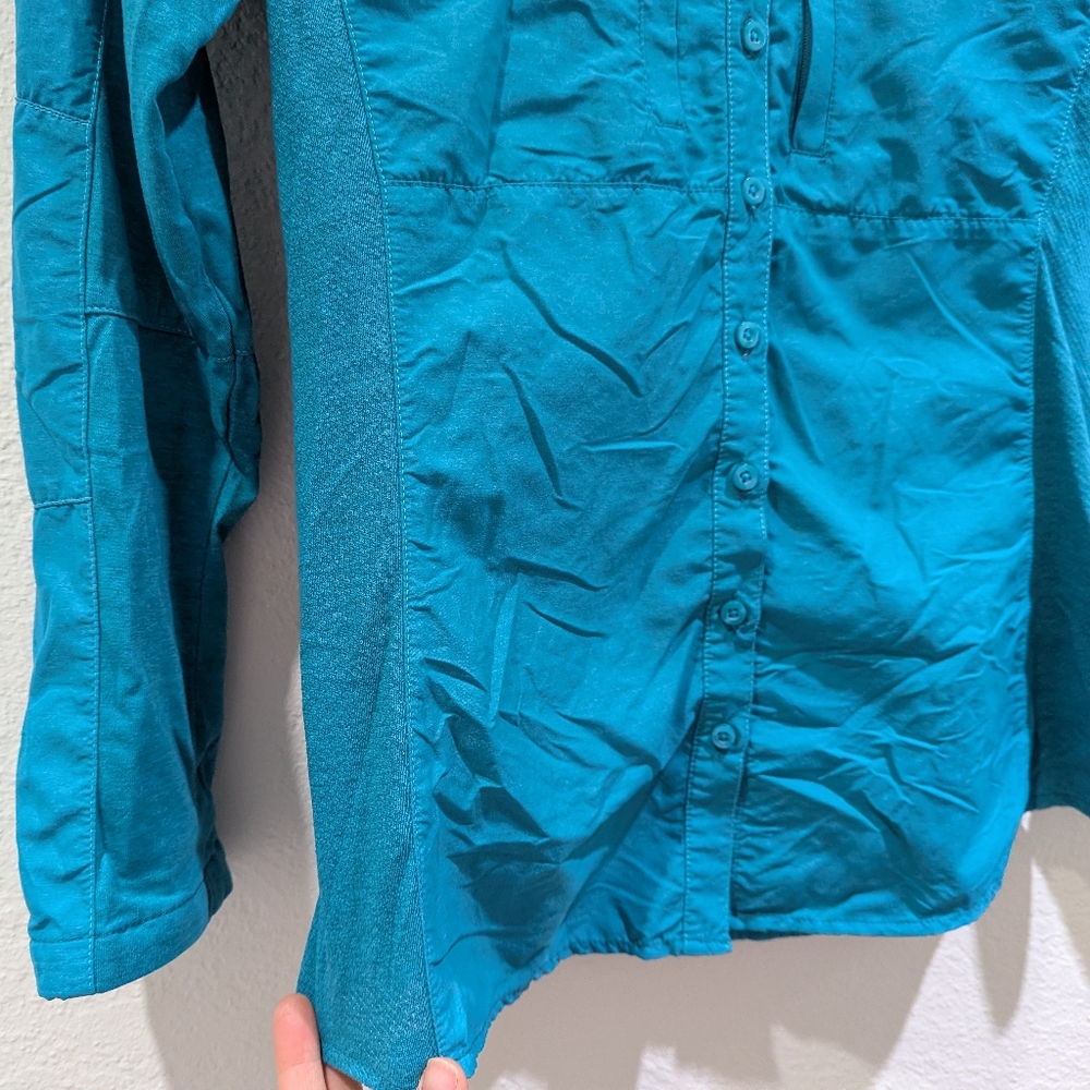 Kuhl Women's Teal Blue Button Up Collared Outerwear Shirt size Small - Picture 4 of 12